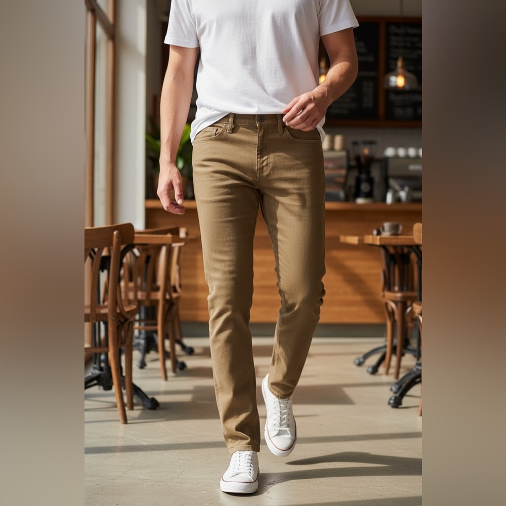 George Men’s Slim Fit Jeans – Size 32x30 – Brown (NWT) fast 📦